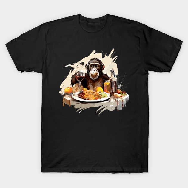 Happy Thanksgiving Monkey T-Shirt by Graceful Designs